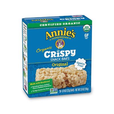 Annie&#39;s Organic Original Crispy Snack Bars, Gluten Free, 3.9 oz, 5 ct.