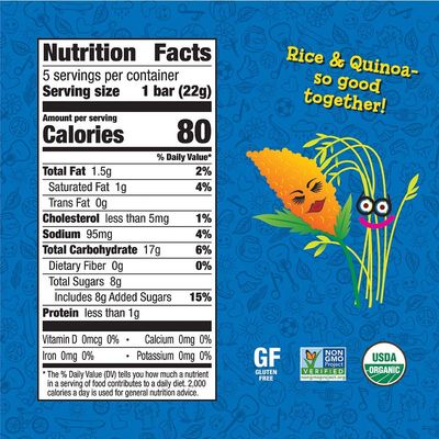 Annie's Organic Original Crispy Snack Bars, Gluten Free, 3.9 oz, 5 ct.
