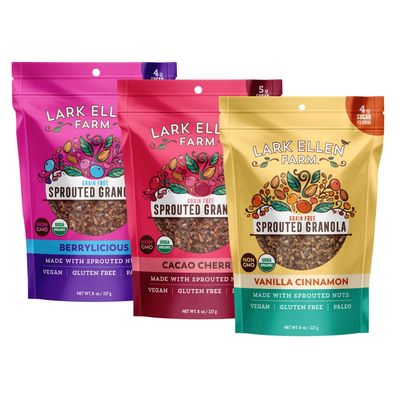 Lark Ellen Farm Organic Granola Bites (Vanilla Cinnamon, Cacao Cherry, Berrylicious), Pack of 3(227 g per paqck)