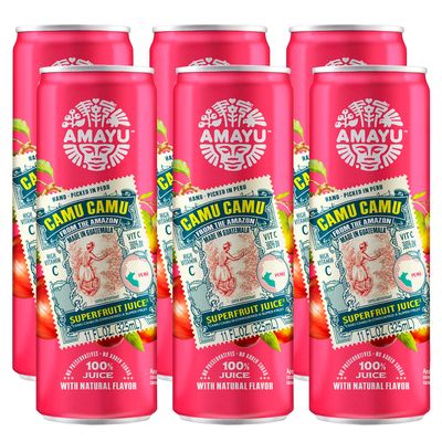 Amayu Exotic Super Fruit Juice | Camu Camu | 100% Organic Juice From the Amazon | NO Sugar Added | Immune Support and Juice Cleanse | All-Natural Omega 3 | 11oz (6-Pack)