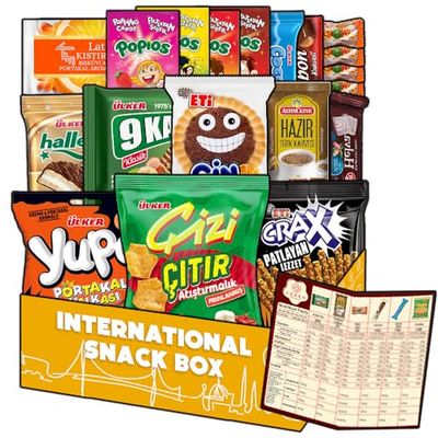International Exotic Snack Box Variety Pack, Count Premium Foreign Rare Snack Food Gifts for Fun, Mystery Box of Snacks, European Snacks for Adults and Kids (Mini)