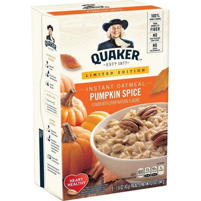 Quaker Oats Limited Edition Pumpkin Spice Oatmeal 8 - 1.51oz packets (pack of 3)
