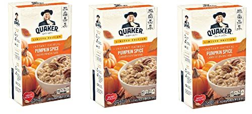 Quaker Oats Limited Edition Pumpkin Spice Oatmeal 8 - 1.51oz packets (pack of 3)