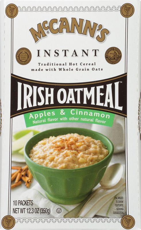 McCanns Instant Oatmeal, Apple Cinnamon, 10 Count (Pack of 12)