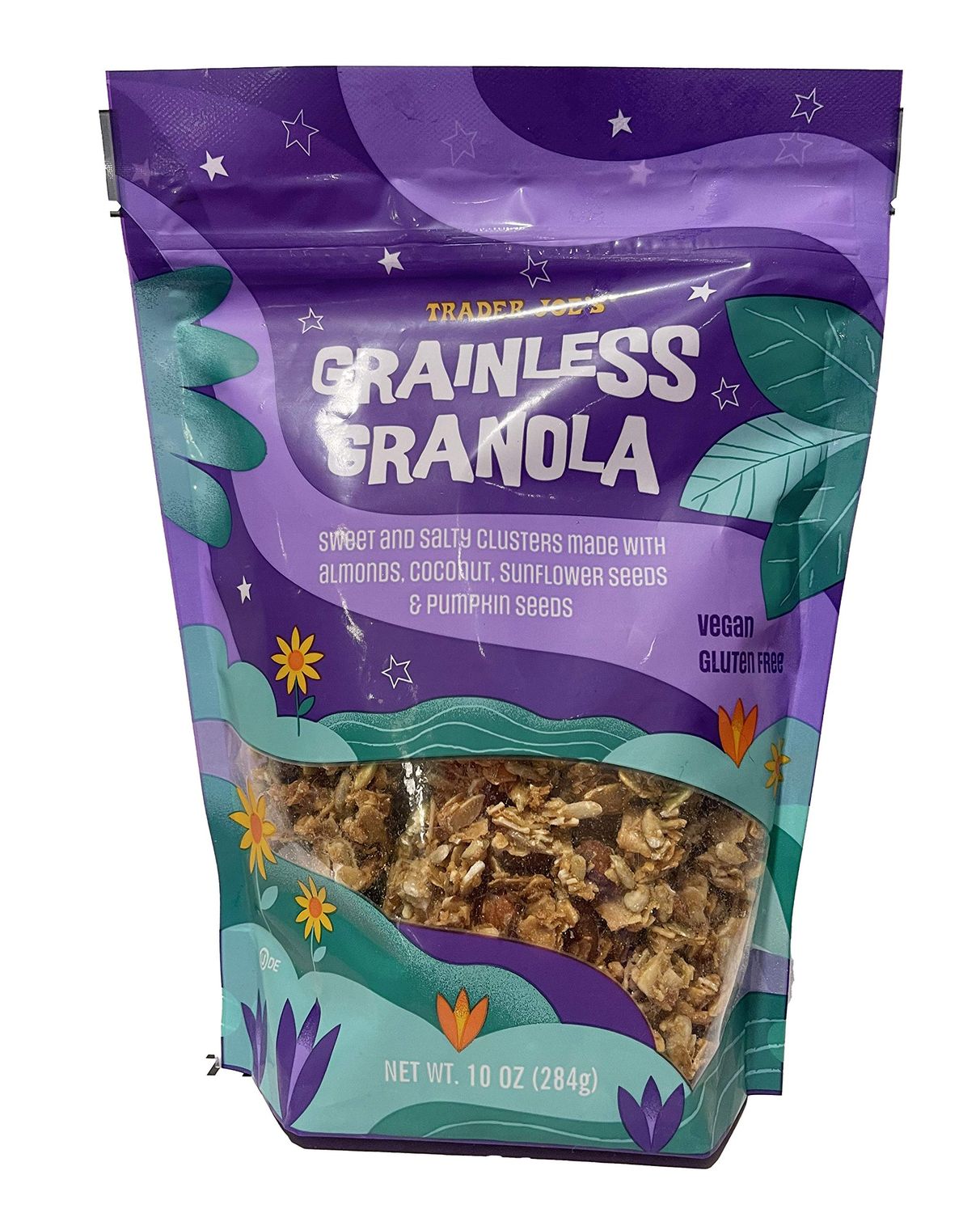 Trader Joe&#39;s Grainless Granola - Vegan &amp; Gluten Free - Sweet &amp; Salty Clusters Made with Almonds, Coconut, Sunflower &amp; Pumpkin Seeds