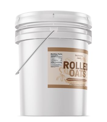 Unpretentious Rolled Oats, 5 Gallons, Old Fashioned Oats, Good Source of Iron