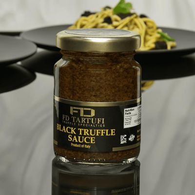 FD TARTUFI Black Truffle Sauce 80g ( 2.82oz), (Tuber Melanosporum) Gourmet Sauce | Kosher | non gmo | Made in Italy | Mushrooms | Truffles | Specialty Food