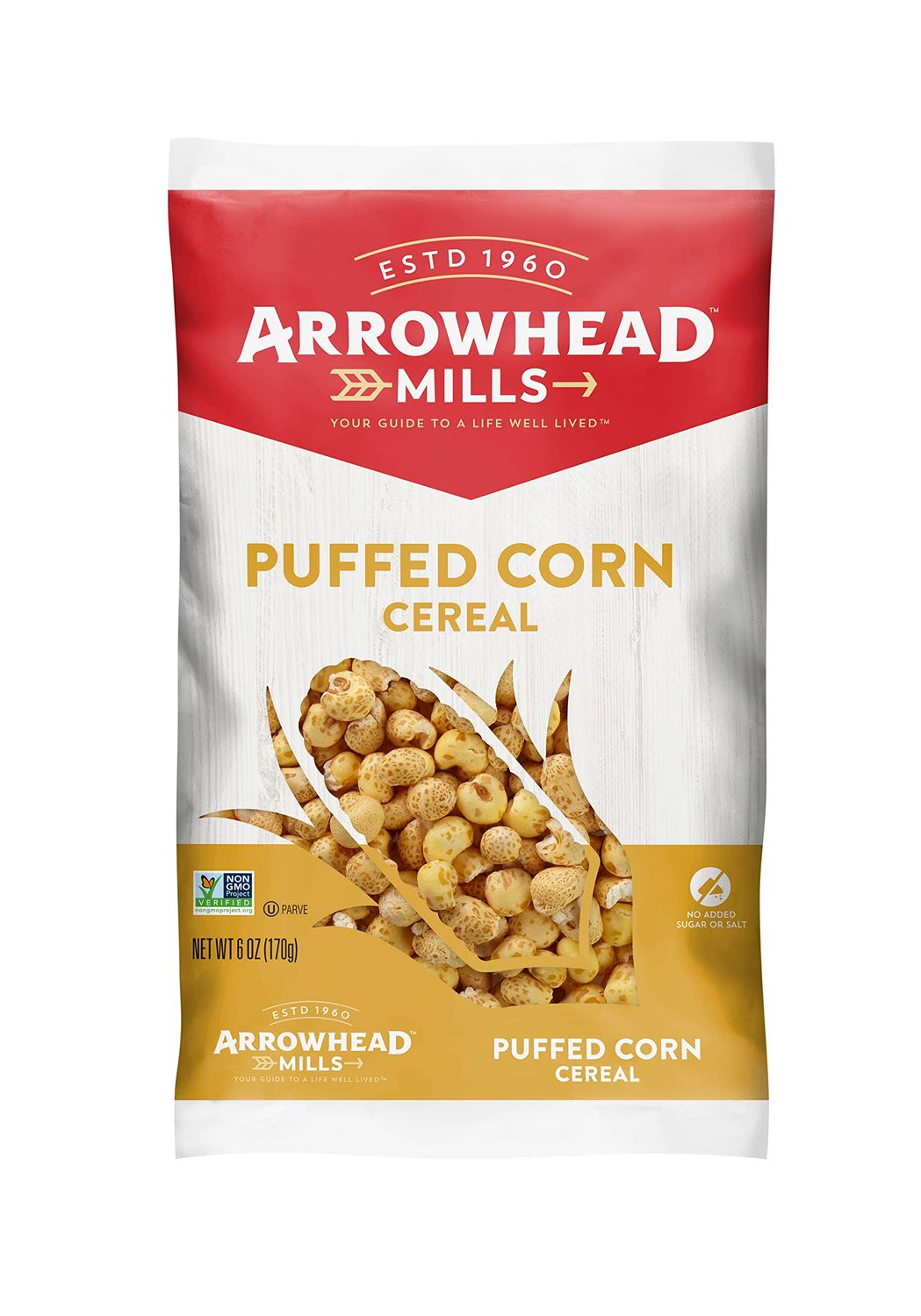 Arrowhead Mills Puffed Corn Cereal, 6 oz (Pack of 12)