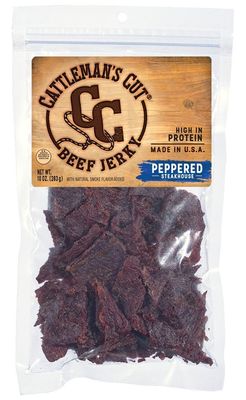 Cattleman&#39;s Cut Peppered Steakhouse Beef Jerky, 10 Ounce