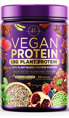 Vegan Protein Powder, Chocolate Fudge - 100% Plant Protein, 3.4g BCAAs, Premier Isolate, No Dairy, Whey or Gluten, Non-GMO, Easy Digesting, Vegan Protien Powder Women &amp; Men, 2 Pounds (30 Servings)