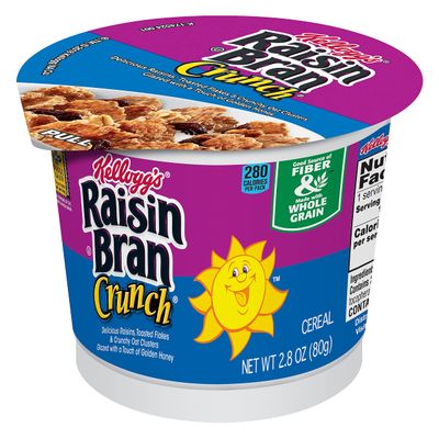 Kellogg&#39;s Raisin Bran Crunch Cereal-in-a-Cup-2.8 oz, 6 ct