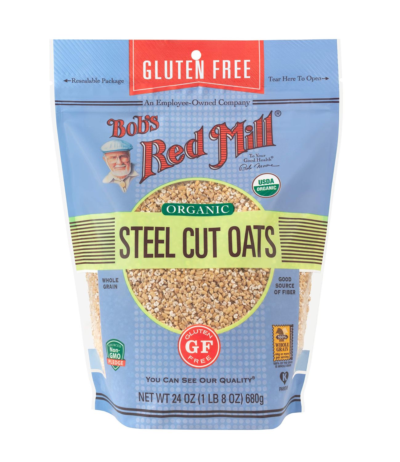 Bob&#39;s Red Mill Gluten Free Organic Steel Cut Oats, 24-ounce
