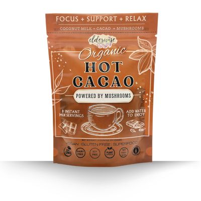 Hot Cacao | Hot Chocolate | Powered with Mushrooms | Freeze Dried Instant Beverage | No Caffeine | Coffee Alternative | Hot Coco Mix (Hot Cacao)