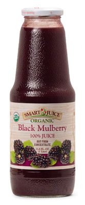 Smart Juice Organic Black Mulberry Juice - 33.8 fl oz (1L) - (case of 6)
