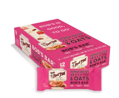 Bob's Red Mill 12pk Peanut Butter Jelly &amp; Oats Bar, 12 bars (Pack of 1) - Non GMO, Gluten Free, Kosher