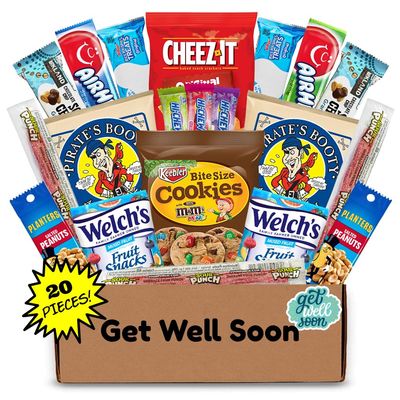 Hangry Kits Get Well Soon Gifts For Men And Women - Send A Get Well Soon Gift Basket, Sick Care Package To An Unwell Friend Or Loved One In Hospital, After Surgery &amp; Recovery.