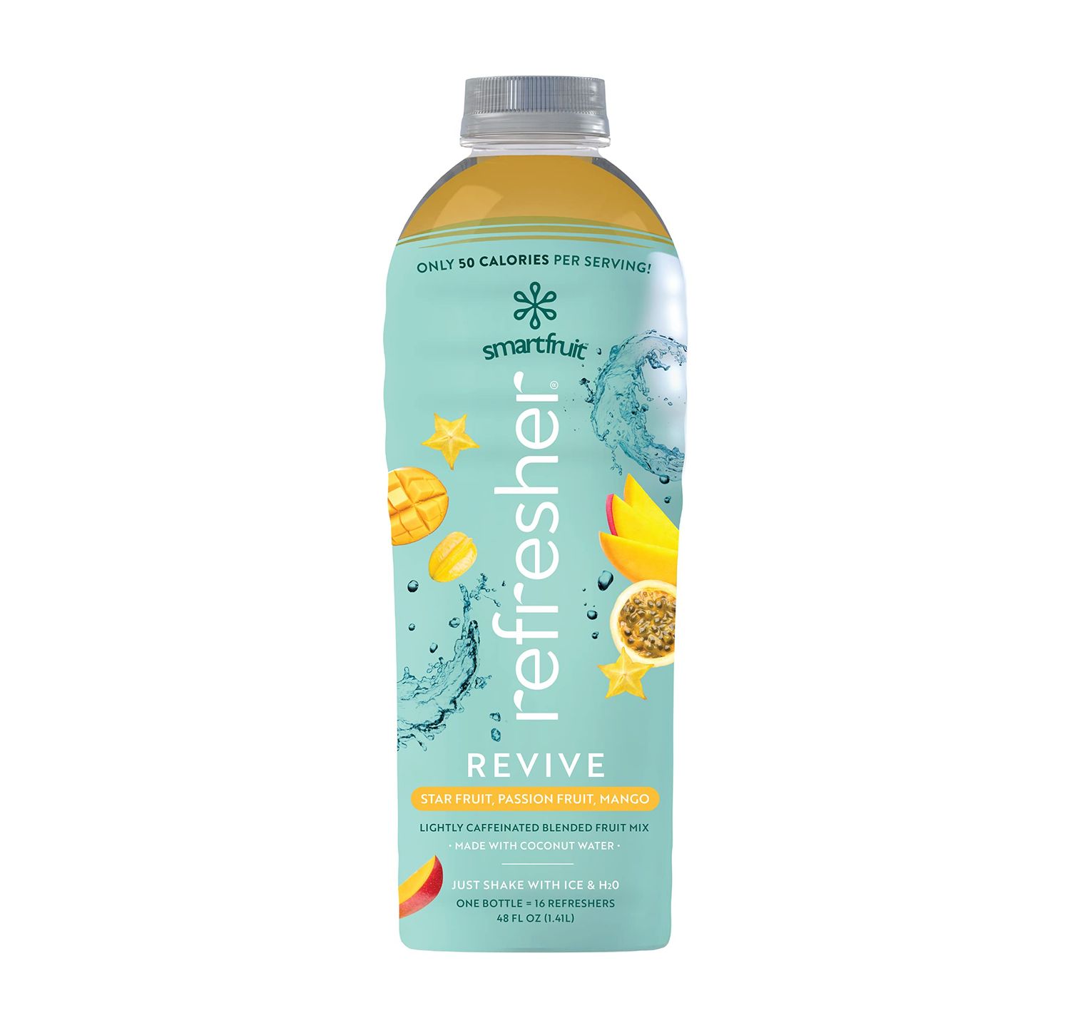 Smartfruit Revive Refresher + Green Coffee Bean Extract &amp; Coconut Water | Star Fruit, Passion Fruit, Mango | 48 Fl. Oz