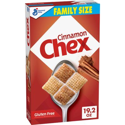Cinnamon Chex Breakfast Cereal, Homemade Chex Mix Ingredient, Family Size, 19.2 oz
