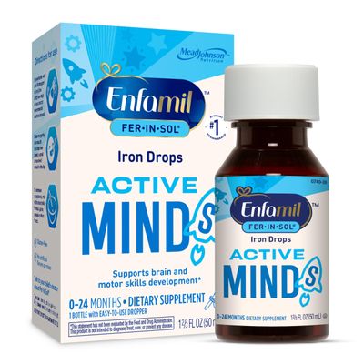 Enfamil Fer-In-Sol Iron Supplement Drops for Infants &amp; Toddlers, Supports Brain Development, 50 mL Dropper Bottle