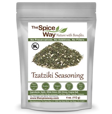 The Spice Way - Tzatziki Seasoning Dip (4 oz) - Tzatziki Sauce Greek Seasoning for Gyros, Souvlaki Seasoning, or Yogurt Dip