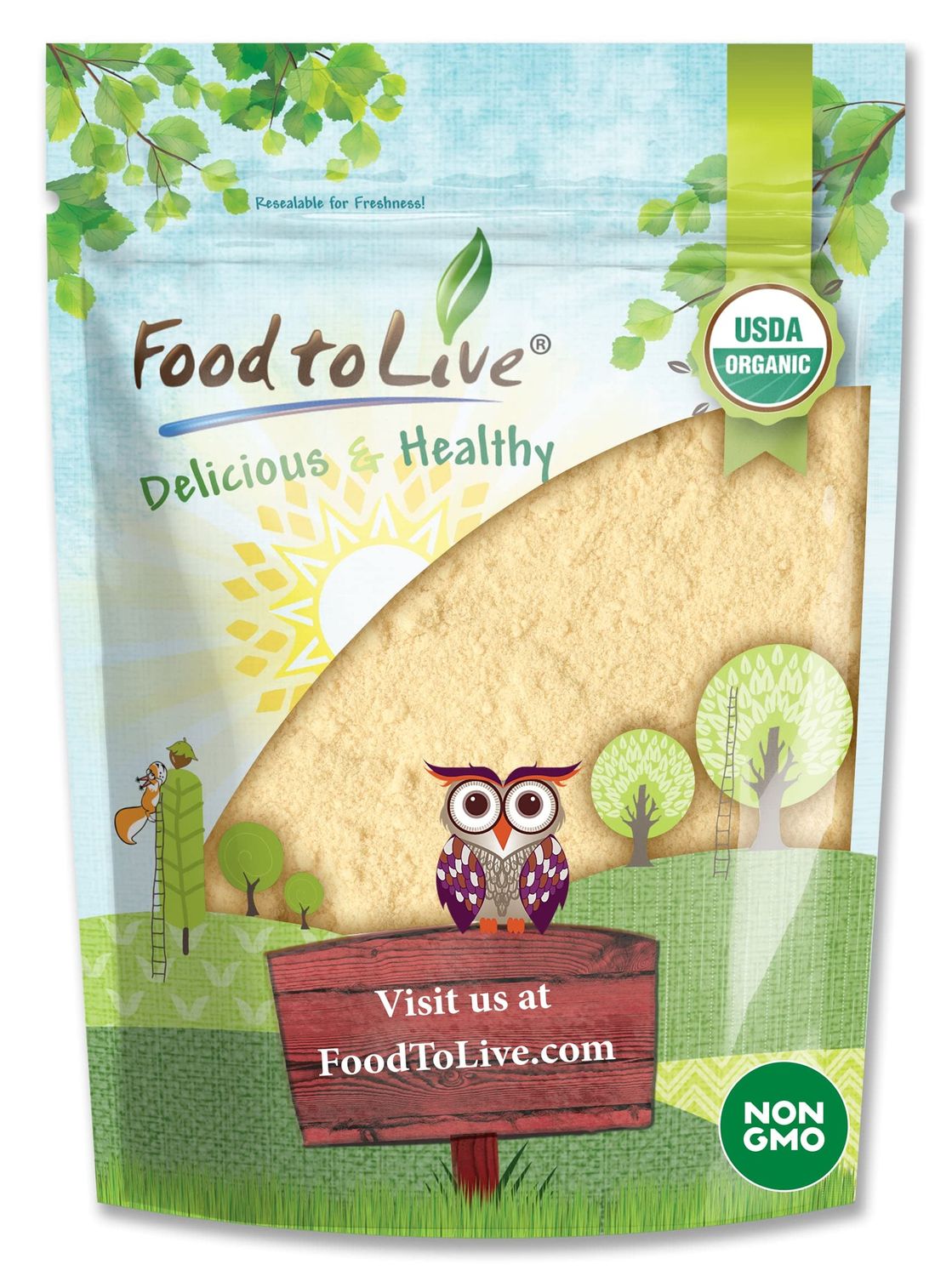 Food to Live Organic Carrot Powder, 12 Ounces - Non-GMO, Ground Raw Dried Roots, Vegan, Bulk, For Baking, Juices, Smoothies, Shakes, and Drinks. Good Source of Dietary Fiber, Potassium, and Vitamin A