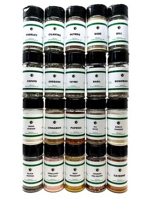 Premium | Basic Pantry Seasoning, Herb, Spice and Seasoned Salt Set | 20 Count | All Natural | Everything Your Spice Rack Needs! | Create Unique Flavors at Home!