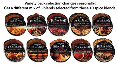 Exotic Spice Blends 6-Pack Gift Set from The Silk Road Restaurant, No Salt | All Natural Seasoning | Vegan | Gluten Free Ingredients | NON-GMO | No Preservatives