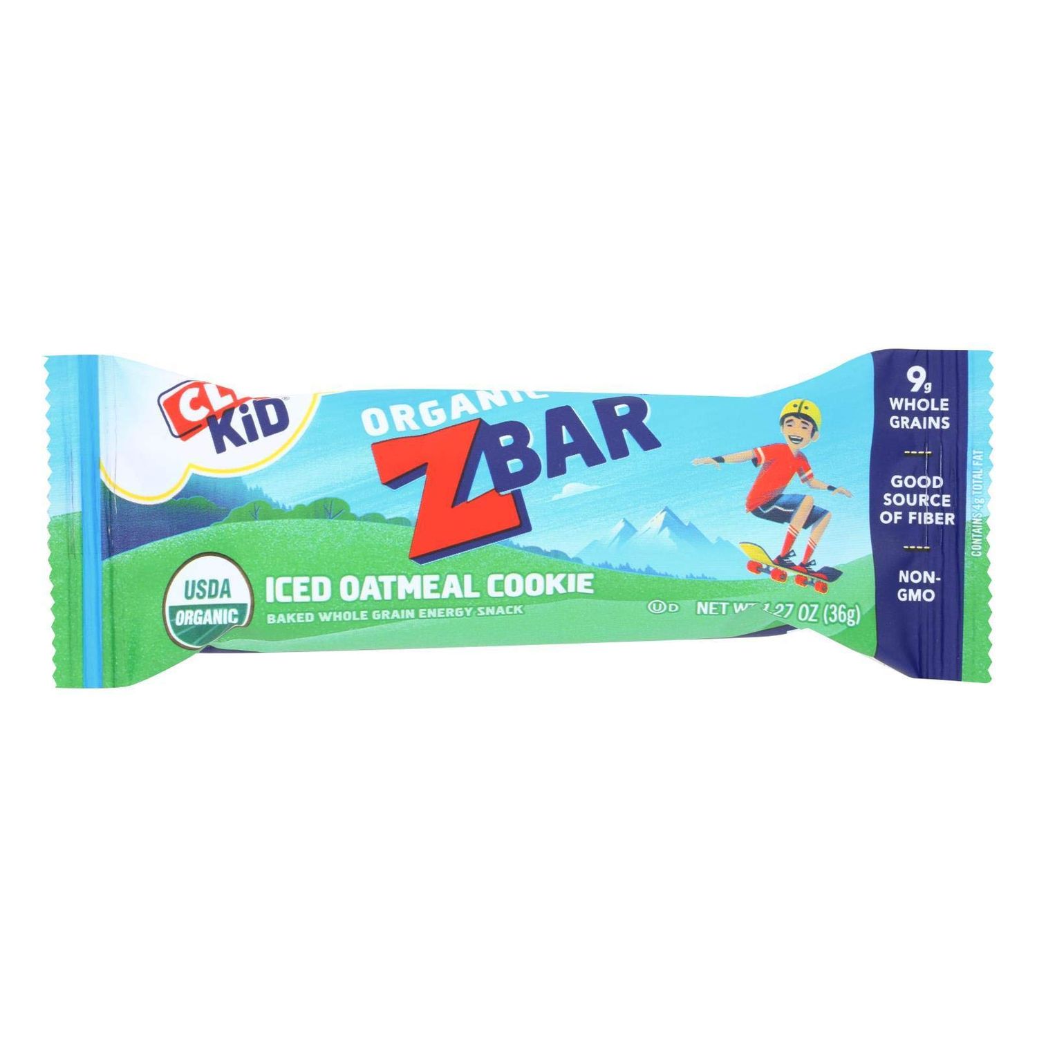 Clif Bar Organic Clif Kid Zbar - Iced Oatmeal Cookie - Case of 18-1.27 oz Bars18