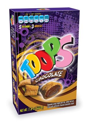 TOOPS Chocolate Cereal, 7.8 Ounce (Pack of 12) (Packaging May Vary)