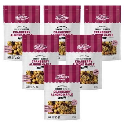Bakery On Main, Gluten-Free Granola + Ancient Grains, Vegan &amp; Non GMO - Cranberry Almond Maple, 11oz (Pack of 6)