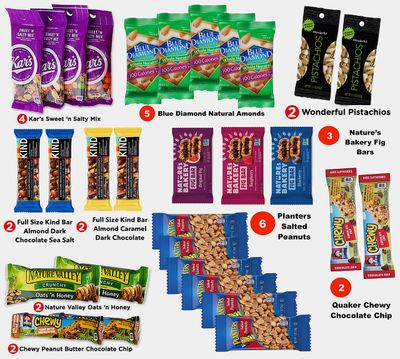 Ultimate Healthy Care Package (30 Count) - Bars &amp; Nuts Variety- Gift Box Bundle Present - Kids, Adults, Boys, Girls, College Student,