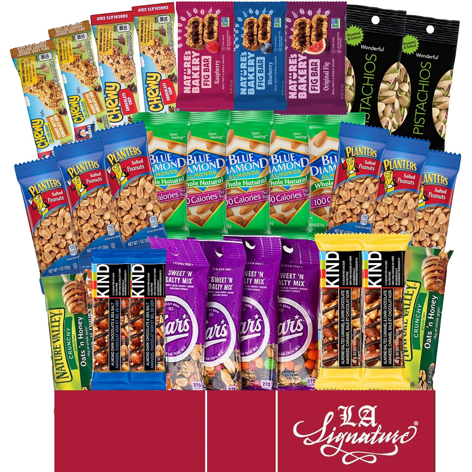 Ultimate Healthy Care Package (30 Count) - Bars &amp; Nuts Variety- Gift Box Bundle Present - Kids, Adults, Boys, Girls, College Student,