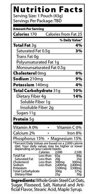 Better Oats Maple and Brown Sugar Steel Cut Oatmeal Packets, Instant Oatmeal Packets with Steel Cut Oats and Flax Seeds, Ready in 2.5 Minutes, Maple Brown Sugar Flavor, Pack of 6, 15.1 OZ Pack