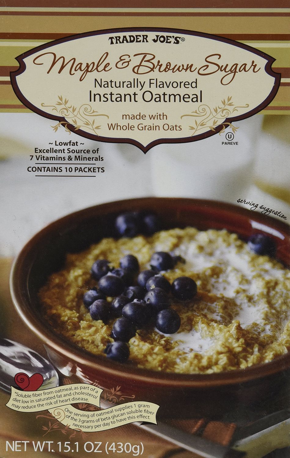 Trader Joe&#39;s Maple &amp; Brown Sugar Naturally Flavored Instant Oatmeal