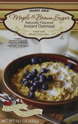 Trader Joe&#39;s Maple &amp; Brown Sugar Naturally Flavored Instant Oatmeal