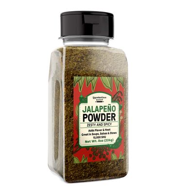 Unpretentious Jalapeno Powder, Hot &amp; Spicy, Flavorful Seasoning, Great in Soups &amp; Salsas (8 Ounce)