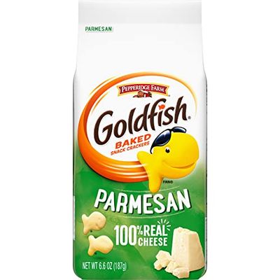 Goldfish Parmesan Crackers, Snack Crackers, 6.6 oz bag (Pack of 24)