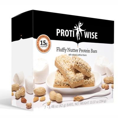 ProtiWise - High Protein 15g Bar | 7/Box | Weight Loss, Diet, KETO Friendly, Hunger Control, Meal Replacement | Gluten Free, Low Fat, Low Sugar (Fluffy Nutter)