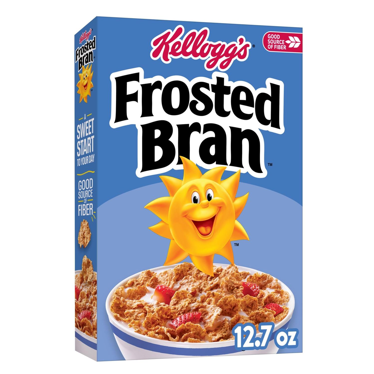 Kellogg&#39;s Frosted Bran Breakfast Cereal, Fiber Cereal, Family Breakfast, Original, 12.7oz Box (1 Box)