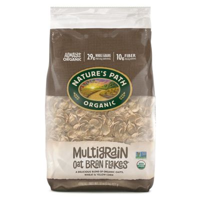 Nature&#39;s Path Organic Multigrain Oat Bran Flakes Cereal, 32 oz (Pack of 1), Non-GMO, Earth Friendly Packaging