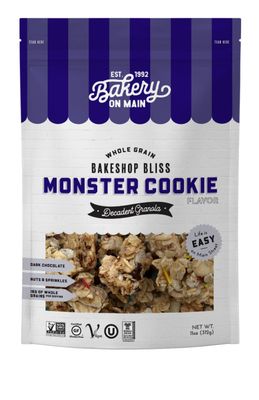 Bakery On Main Decadent Granola, Monster Cookie - Whole Grain Bakeshop Bliss, Gluten-Free, Vegan, Non-GMO, 11oz