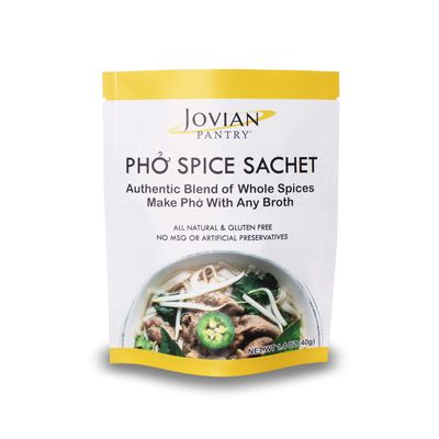 Jovian Pantry Pho Spice Sachet (2 pack) - Authentic Whole Spice Blend No Salt or Preservatives