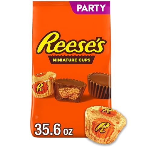 REESE&#39;S Miniatures Milk Chocolate Peanut Butter Cups, Candy Party Pack, 35.6 oz