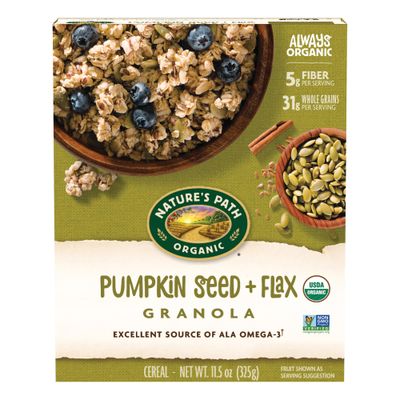 Nature&#39;s Path Organic Pumpkin Seed + Flax Granola, 11.5 oz (Pack of 12), Non-GMO
