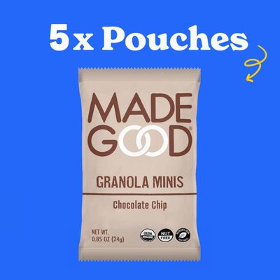 MadeGood Organic Chocolate Chip Granola Minis, 5ct x 0.85oz