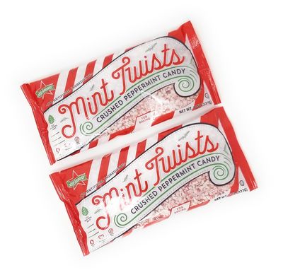 Atkinson&#39;s Mint Twists Crushed Peppermint Candy for Baking 8 Ounces (2 Bags 16 oz)