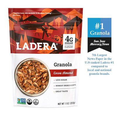 Ladera Granola | Cocoa Almond Granola | Low Sugar | Gluten Free &amp; Vegan | Granola Breakfast | Healthy Snack | 11 oz