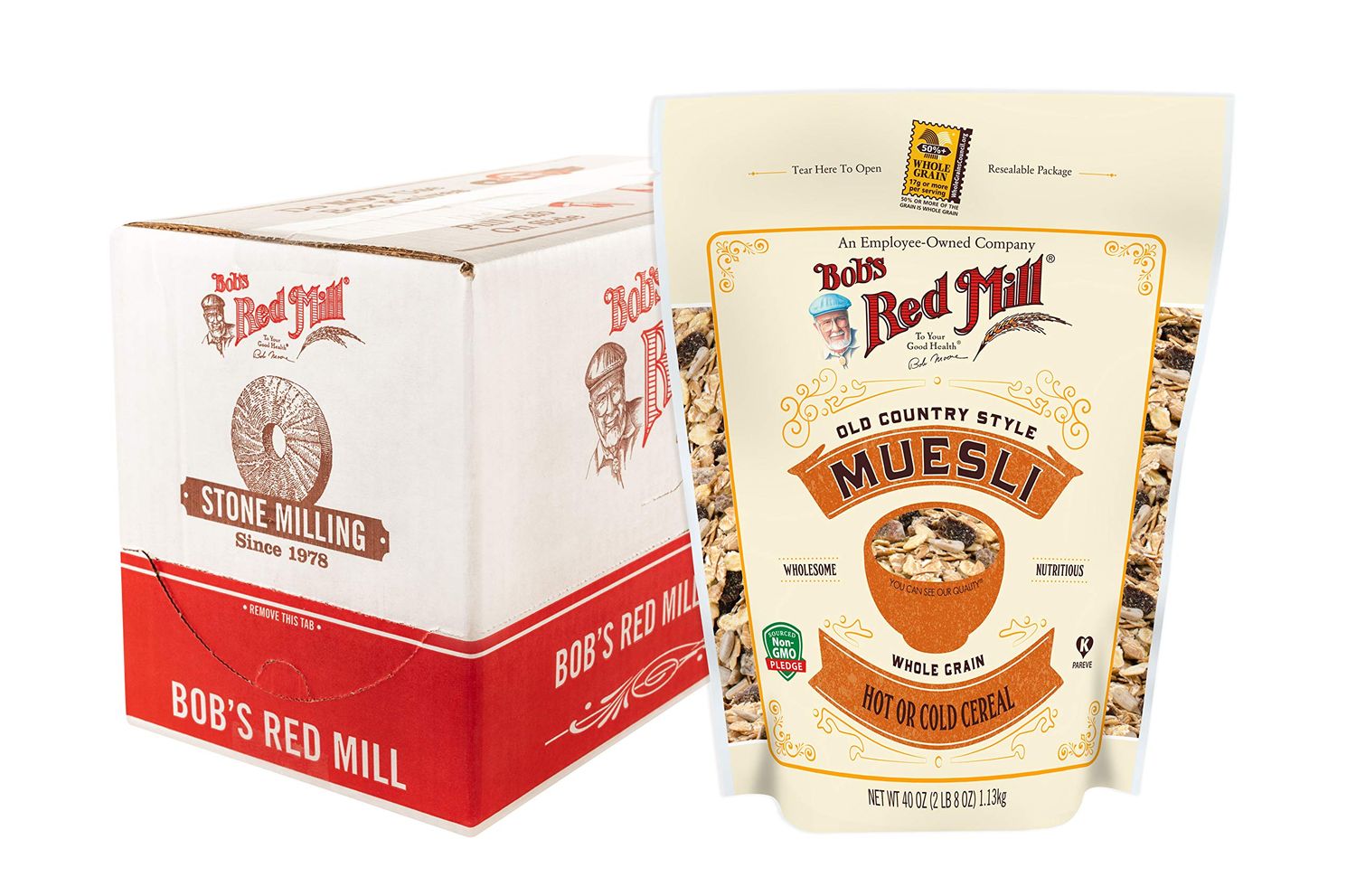 Bob&#39;s Red Mill Resealable Old Country Style Muesli Cereal, 40 Ounce (Pack of 4)