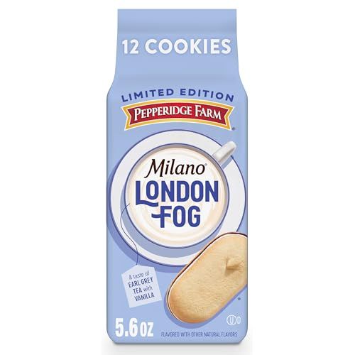 Pepperidge Farm Milano London Fog Earl Grey Tea Cookies, 5.6 Oz Bag (12 Cookies)