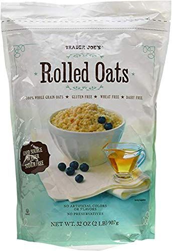 Trader Joe&#39;s Rolled Oats 100 % Whole Grain Oats Gluten Free 32 oz Bag